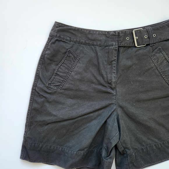 Talbots Shorts Black Denim Buckle Women's Size 12 - Picture 5 of 13